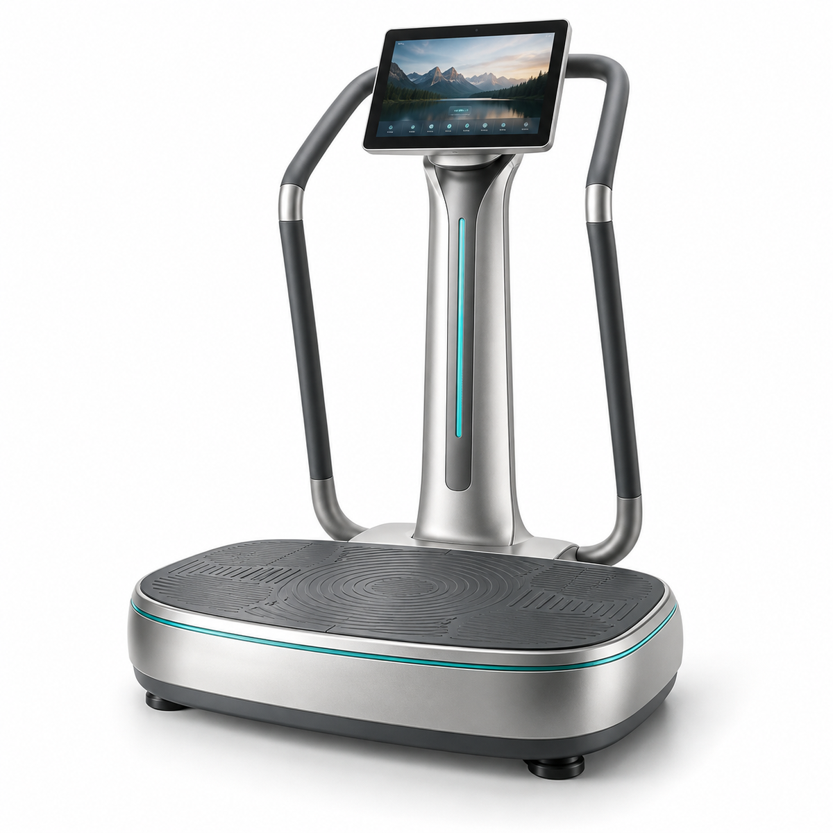  BalanceWave 4000 commercial vibration plate with wide platform and supportive stability rails
