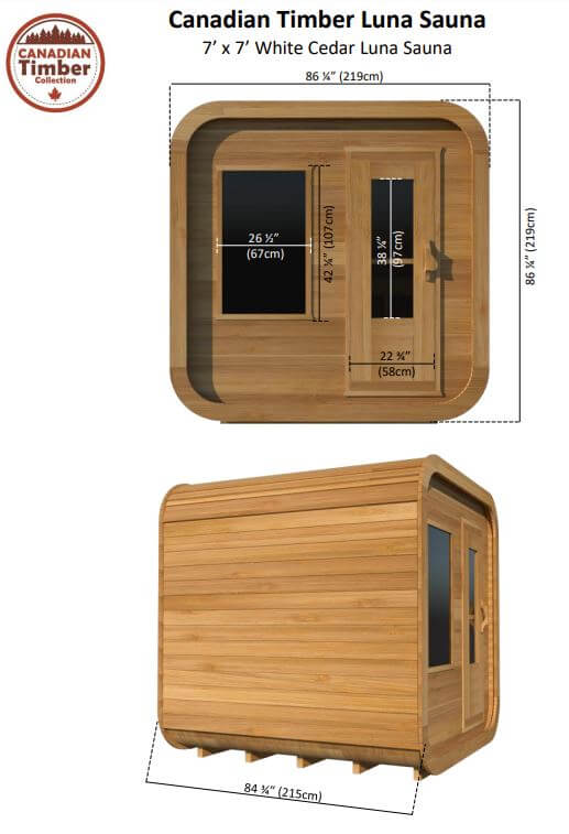 Dundalk Outdoor Sauna Canadian Timber Luna CTC22LU