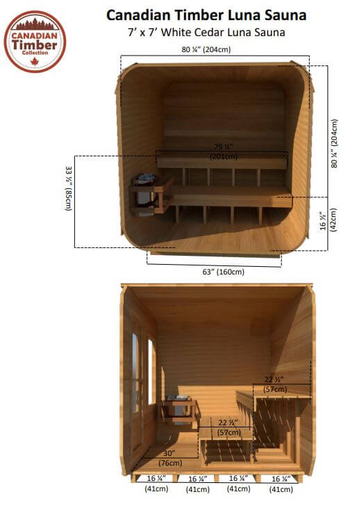 Dundalk Outdoor Sauna Canadian Timber Luna CTC22LU