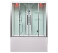 Platinum DA580 Steam Shower Jetted Tub Combo 59" x 32" x 86"