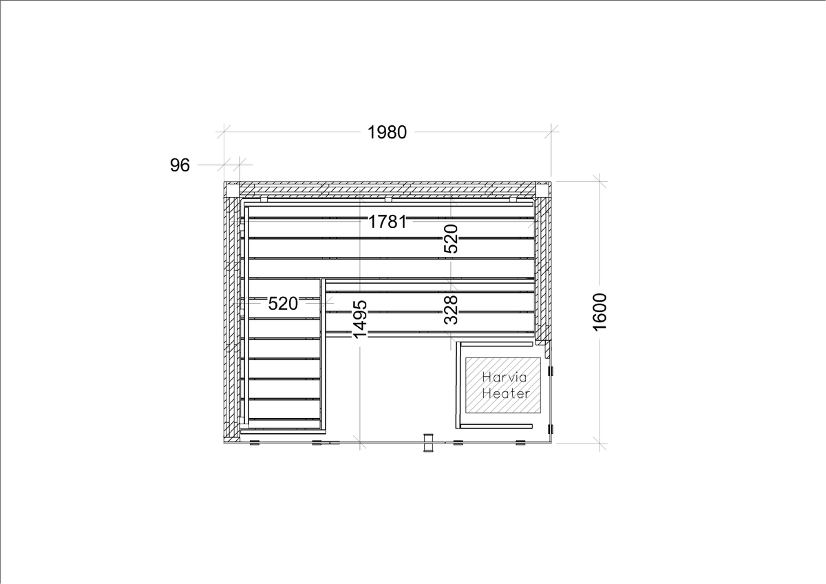 Harvia Block Indoor Cabin Sauna