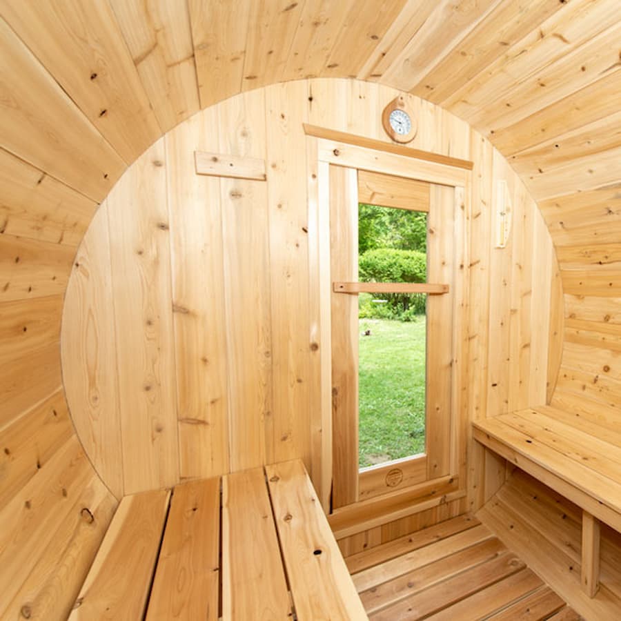 Canadian Timber Harmony Outdoor Barrel Sauna by Dundalk LeisureCraft