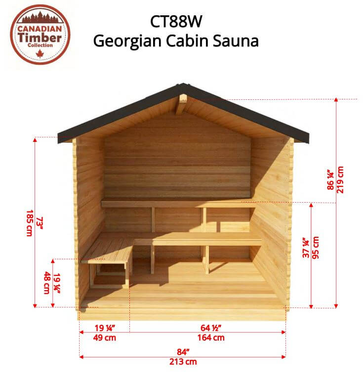 Canadian Timber Georgian Cabin Sauna