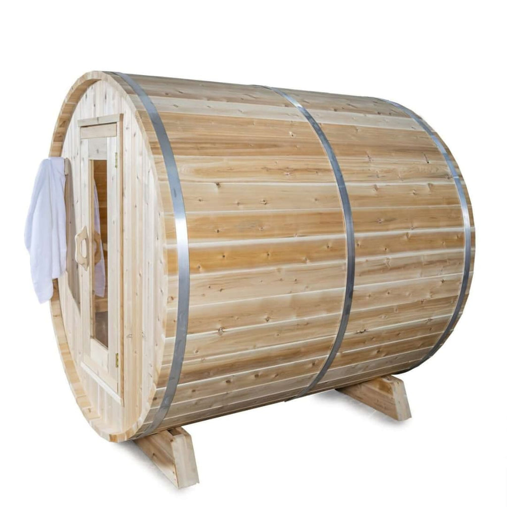 Canadian Timber Harmony Outdoor Barrel Sauna by Dundalk LeisureCraft