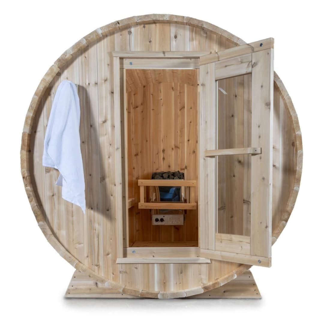 Canadian Timber Harmony Outdoor Barrel Sauna by Dundalk LeisureCraft