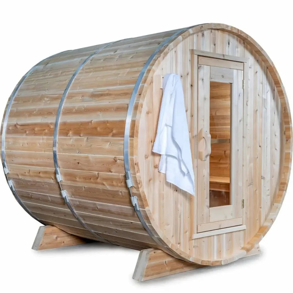 Canadian Timber Harmony Outdoor Barrel Sauna by Dundalk LeisureCraft