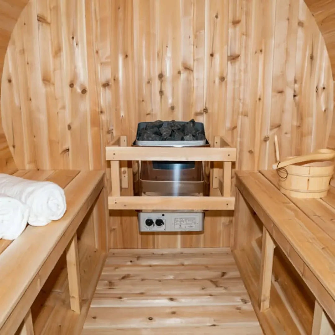 Canadian Timber Harmony Outdoor Barrel Sauna by Dundalk LeisureCraft