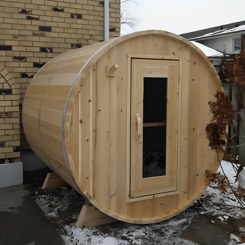 Canadian Timber Harmony Outdoor Barrel Sauna by Dundalk LeisureCraft