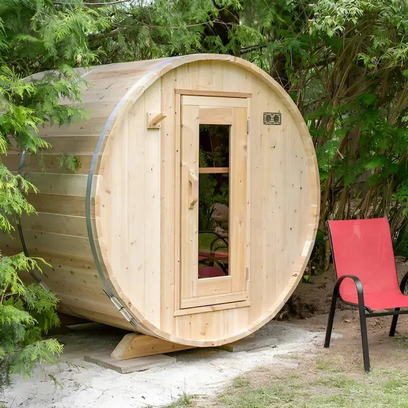 Canadian Timber Harmony Outdoor Barrel Sauna by Dundalk LeisureCraft