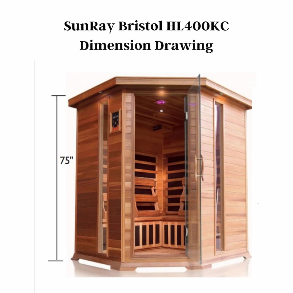 SunRay Bristol Bay 4-Person Indoor Infrared Corner Sauna