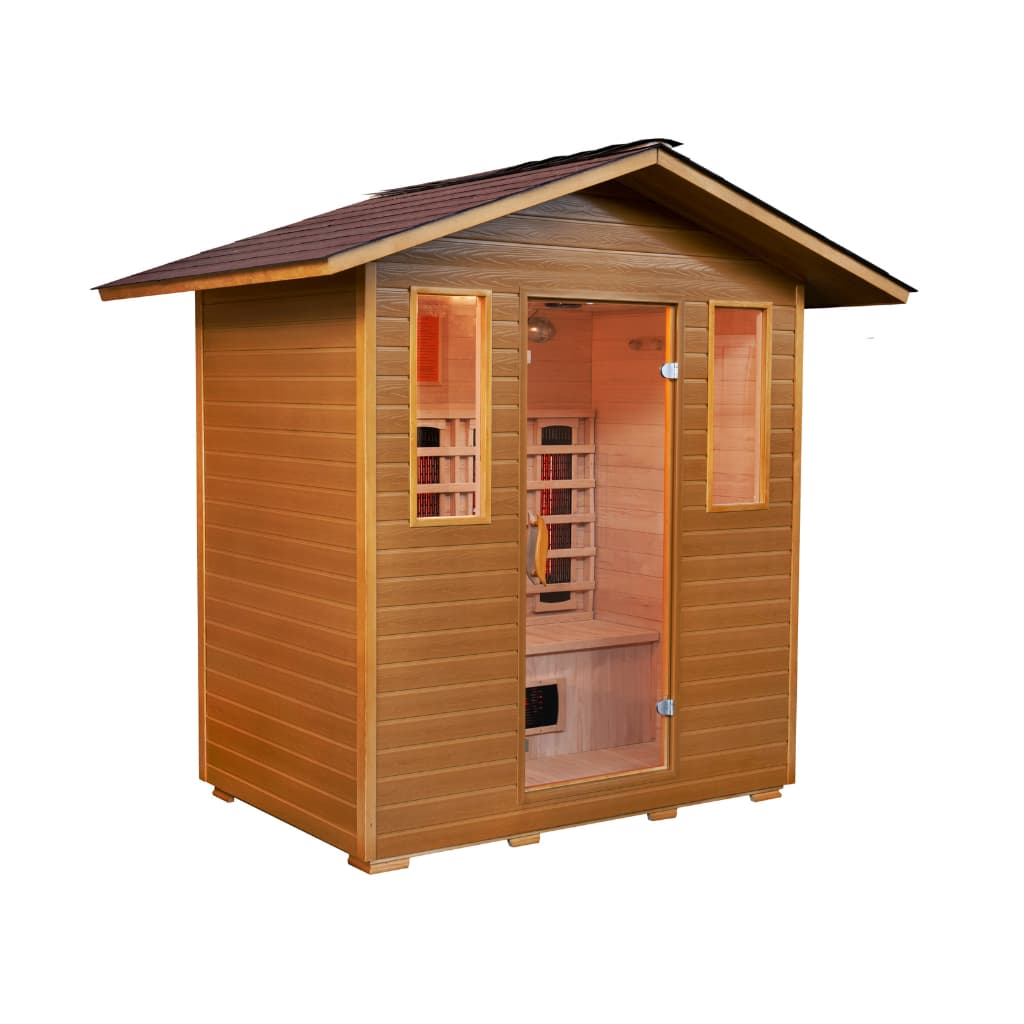 SunRay HL400D 4-Person Cayenne Outdoor Infrared Sauna