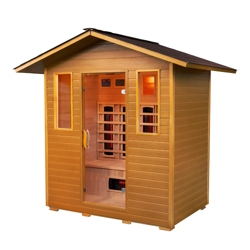 SunRay HL400D 4-Person Cayenne Outdoor Infrared Sauna