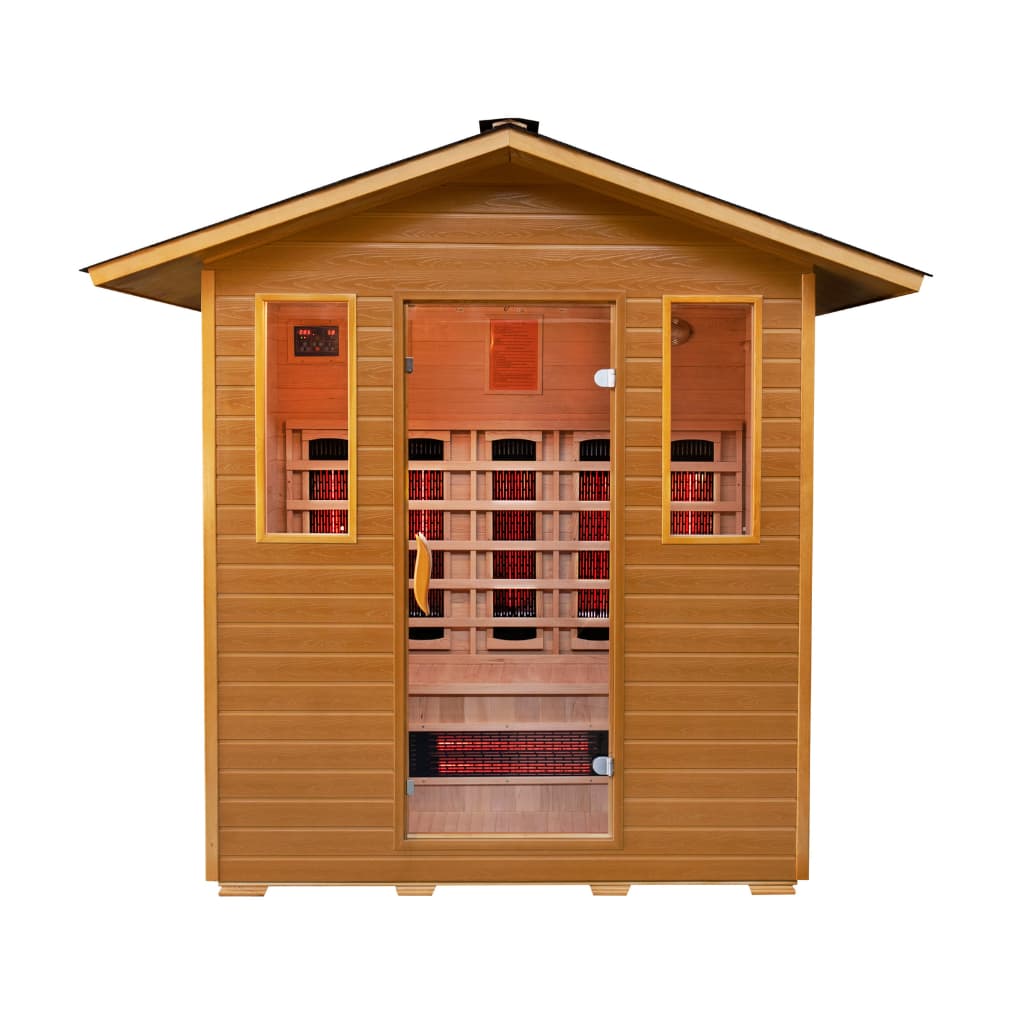 SunRay HL400D 4-Person Cayenne Outdoor Infrared Sauna