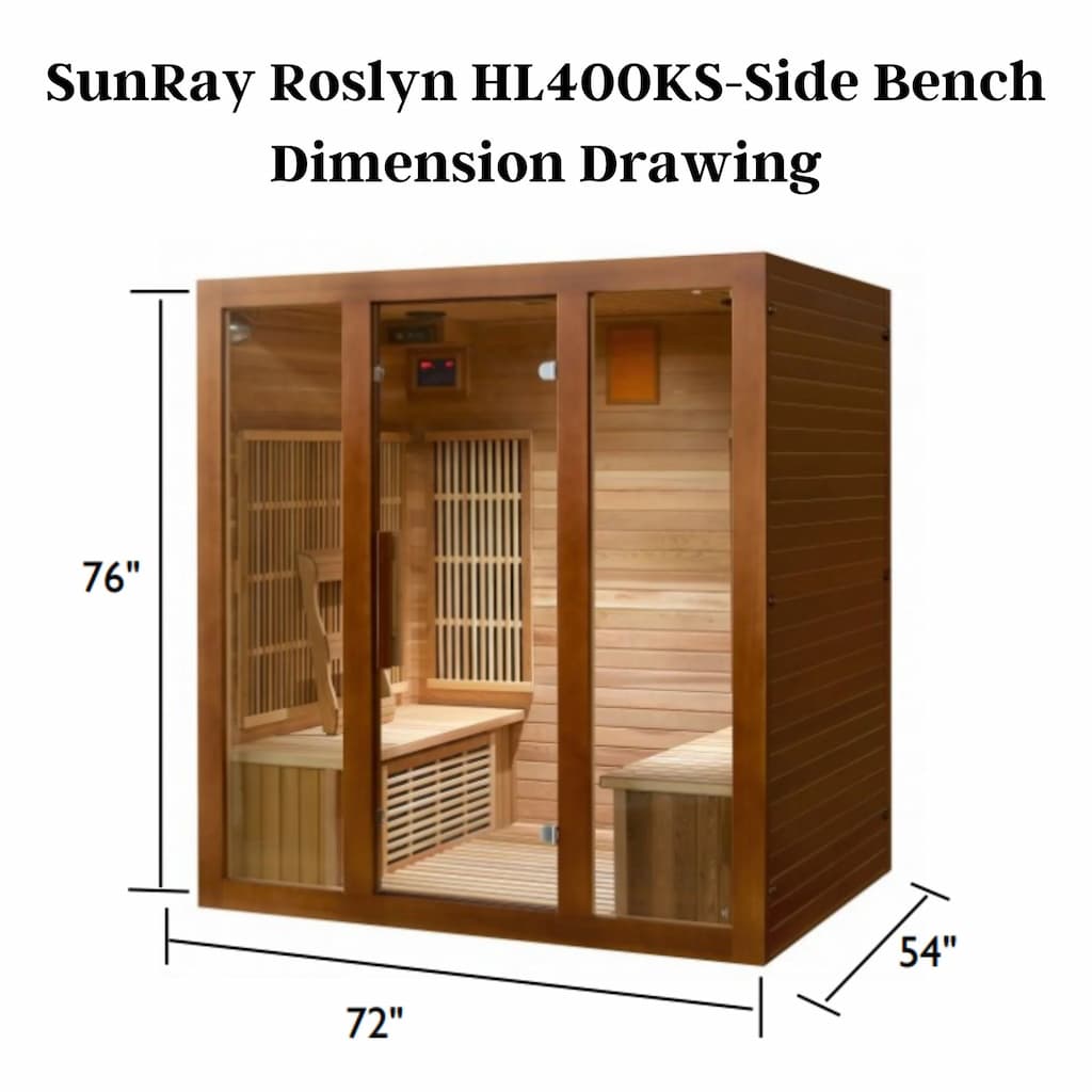 SunRay HL400KS Roslyn 4-Person Indoor Infrared Sauna
