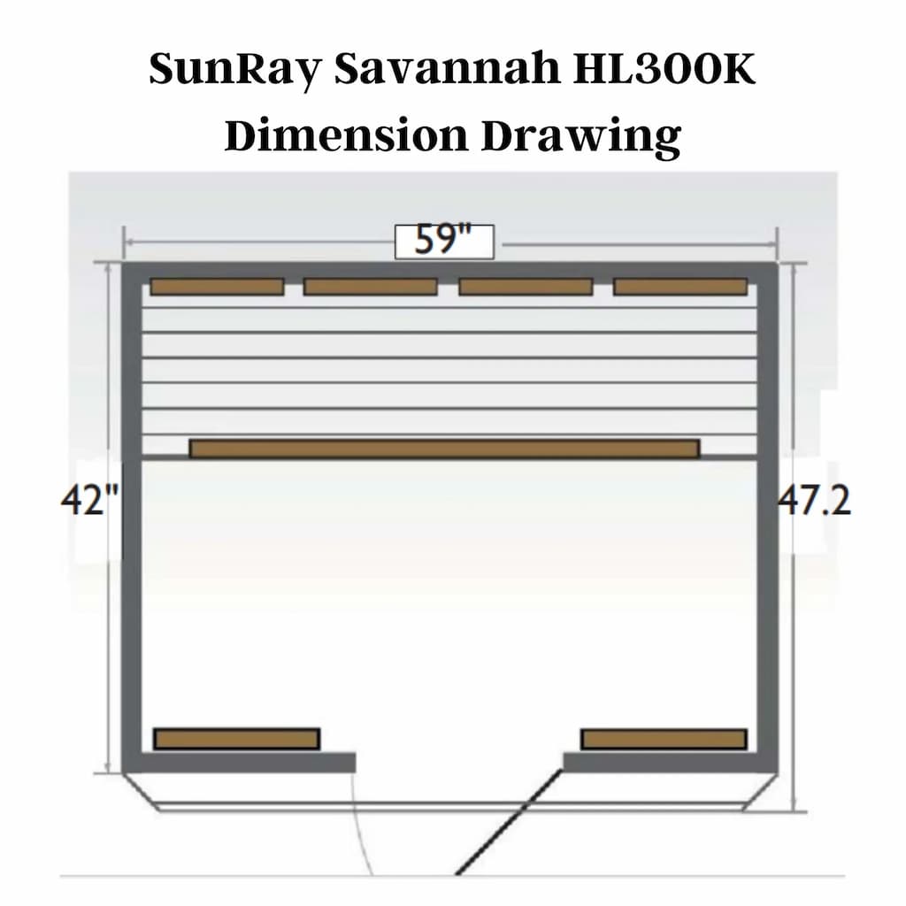 SunRay HL300K 3-Person Savannah Indoor Infrared Sauna