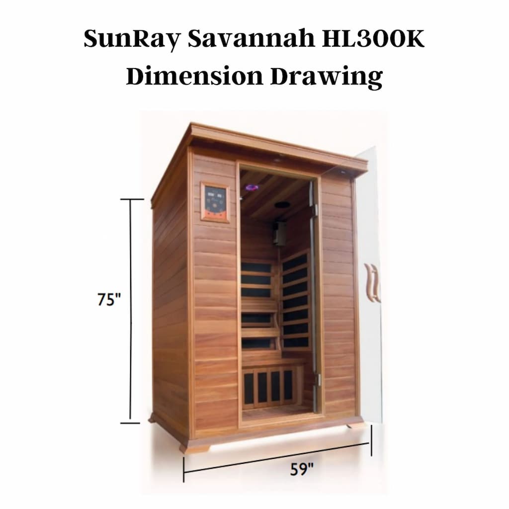 SunRay HL300K 3-Person Savannah Indoor Infrared Sauna