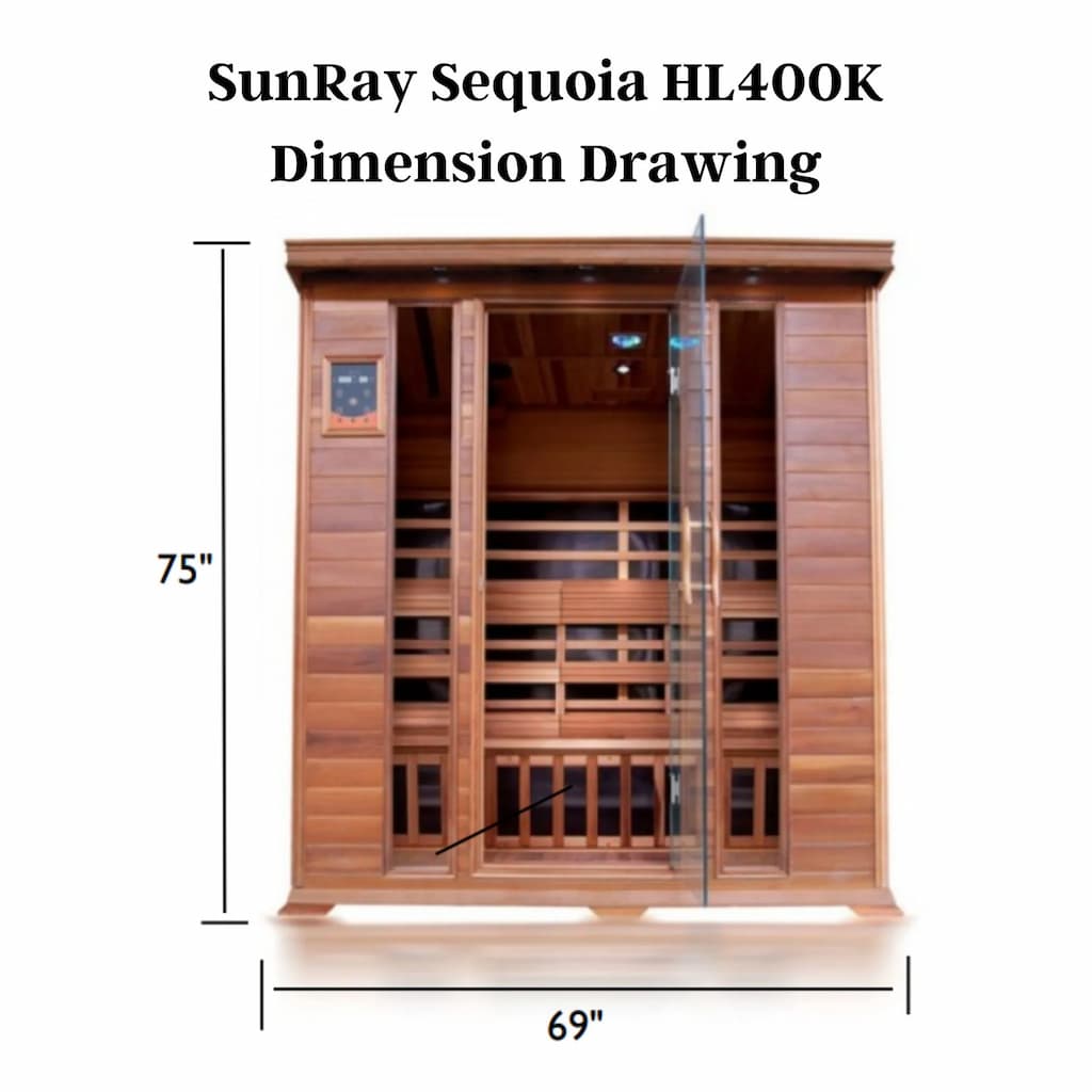 SunRay HL400K Sequoia 4-Person Indoor Infrared Sauna